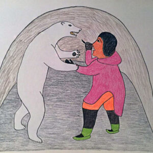 victoria-mamnguqsualuk-man-and-polar-bear
