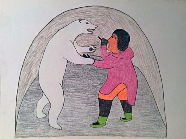 victoria-mamnguqsualuk-man-and-polar-bear